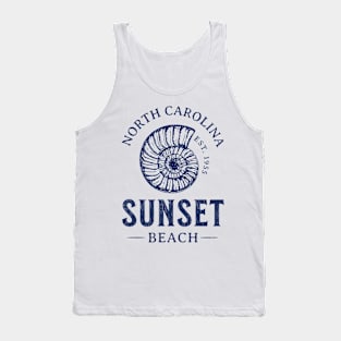 Sunset Beach, NC Summertime Vacationing Seashell Tank Top